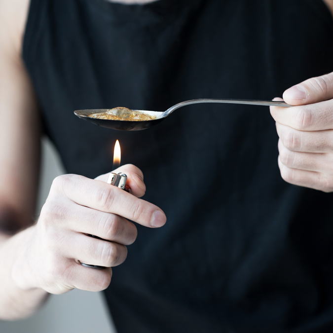 Boiling Heroin Close Up Of Man Boiling Heroin In 2026 01 08 05 42 21 Utc