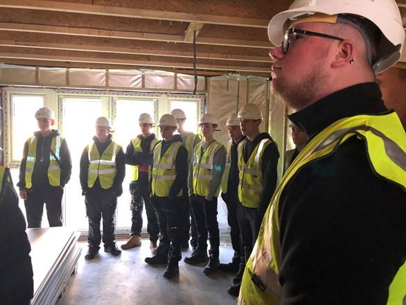 SGS students tour our building site in Filton