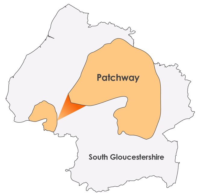 Map of Patchway Place in South Gloucestershire