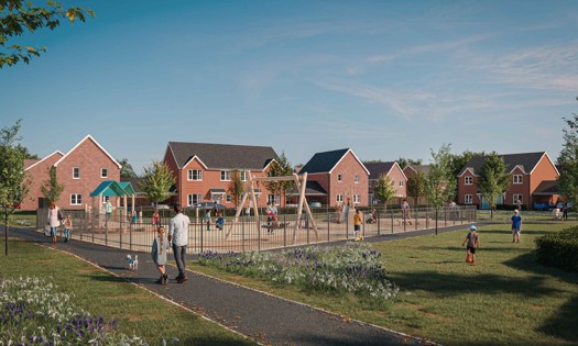 An artist’s impression of the Bromford development at Droitwich Spa, Worcestershire