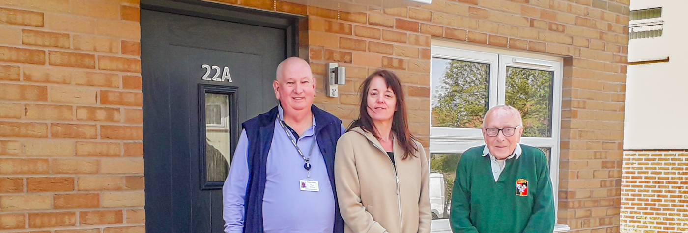 Bromford's involved customers outside a home in Hampton Close