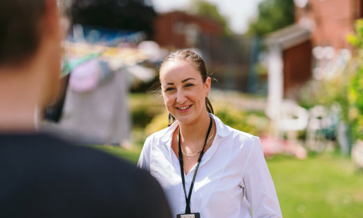 A Bromford colleague in a community 