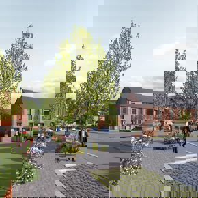 An artists’ impression of the new development at Great Western Yard, which will create a playground as well as parking spaces for 125 cars and 234 bicycles (Credit: Bromford)