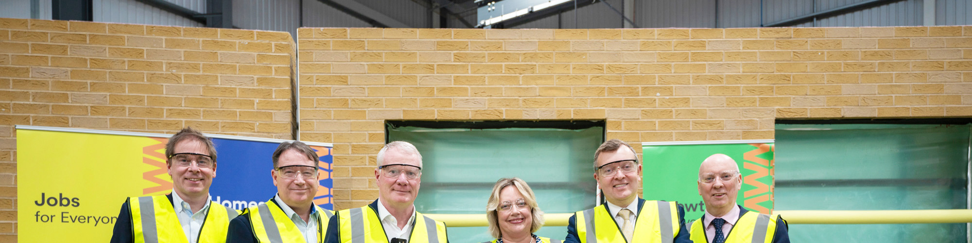 Robert Nettleton with the Mayor and fellow housing association partners 